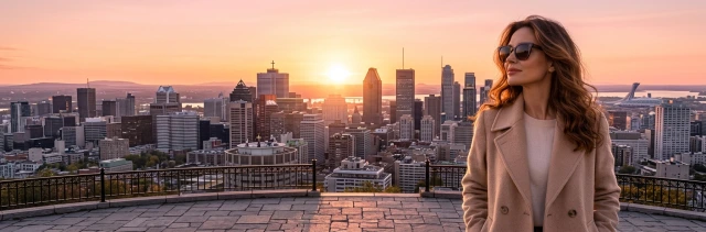 Panorama de la ville au crépuscule