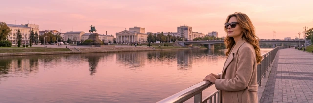 Вечірній міський краєвид