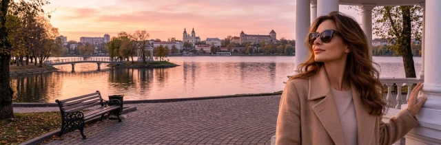 Вечірній міський краєвид