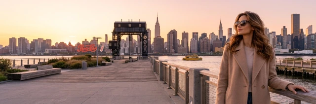 Evening city skyline