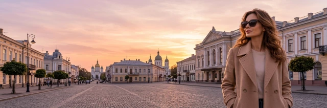 Вечірній міський краєвид