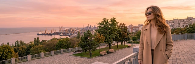 Вечірній міський краєвид