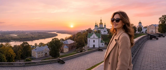 Вечірній міський краєвид