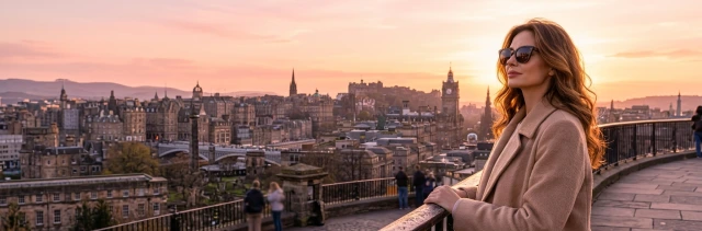 Evening city skyline