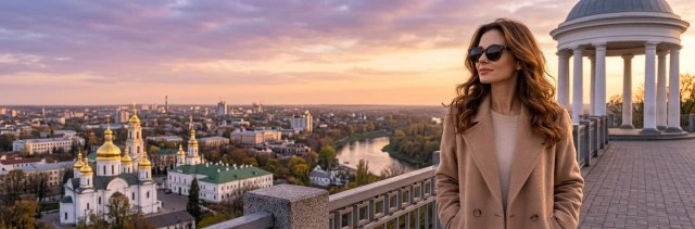 Вечірній міський краєвид